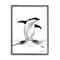 Stupell Industries Adorable Penguin On Snow Mound Arctic Tuxedo Bird in Black Frame Wall Art